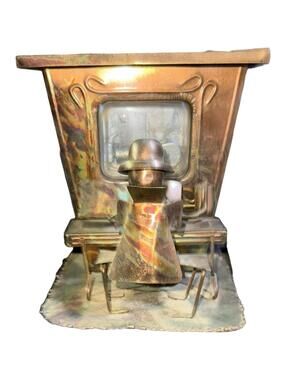 VTG Sankyo Metal Copper Piano Player The Sting Entertainer  Wind-Up Music Box